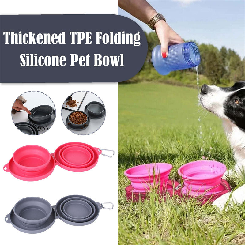 Foldable Double Bowl for Pets | Portable Travel Feeder – Beboo FlexBowl™
