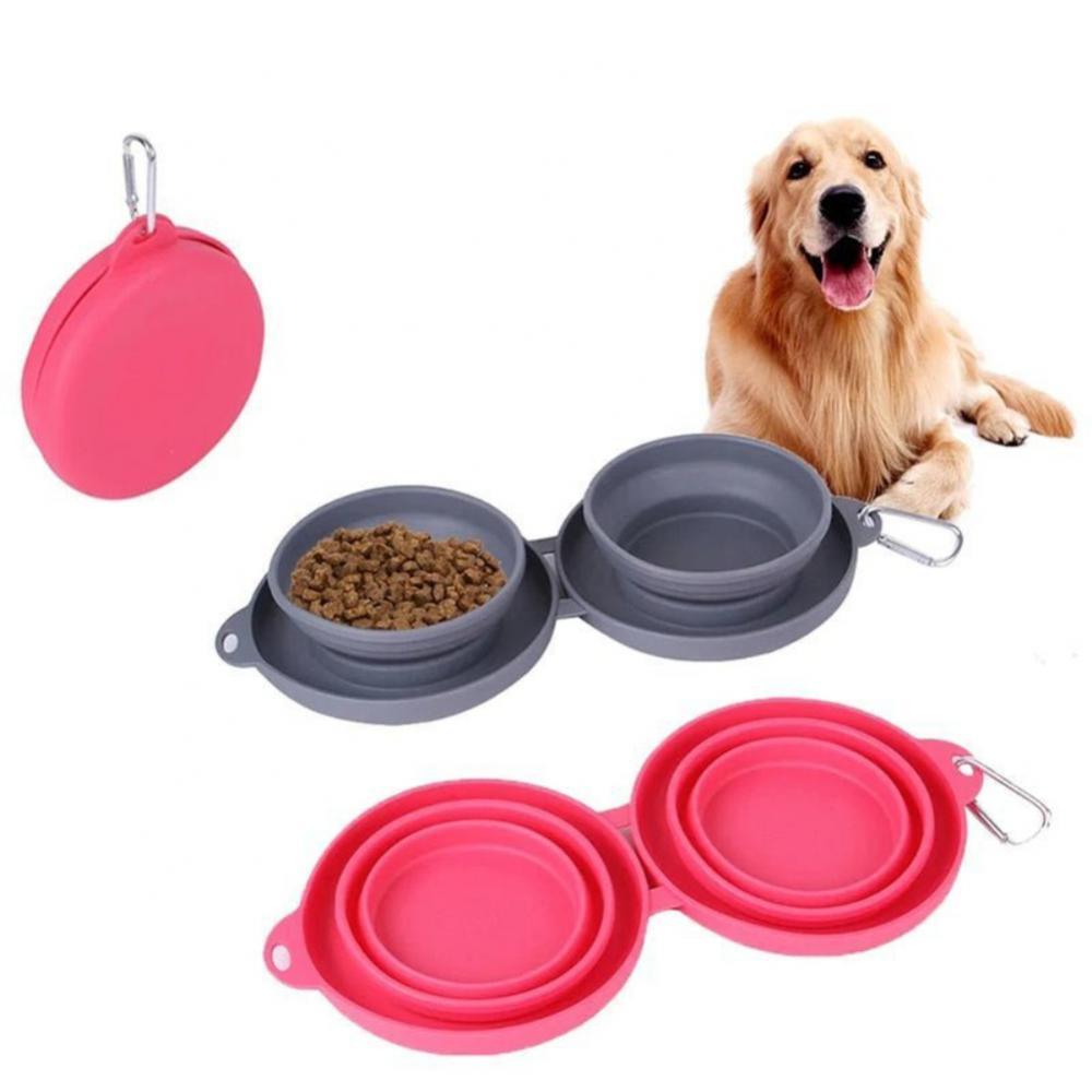 Foldable Double Bowl for Pets | Portable Travel Feeder – Beboo FlexBowl™