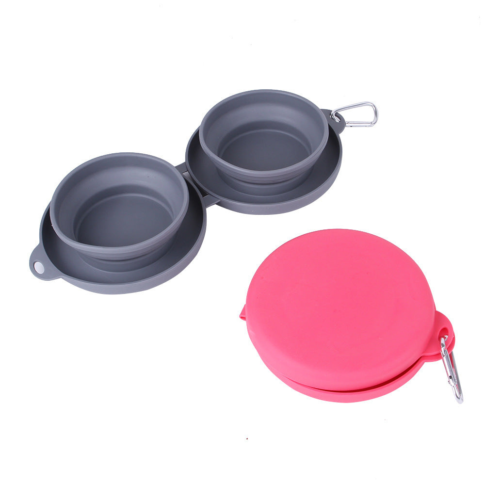Foldable Double Bowl for Pets | Portable Travel Feeder – Beboo FlexBowl™
