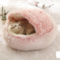 Nest Bed for Dogs and Cats | Winter Plush Comfort Bed – Beboo CozyNest™