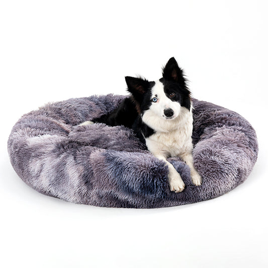 Calming Donut Bed for Dogs & Cats | Fluffy Plush Comfort – Beboo CozyDonut™
