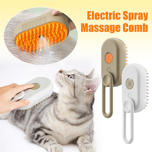 Electric Pet Brush with Spray | 3-in-1 Grooming & Massage Tool – Beboo SteamBrush™