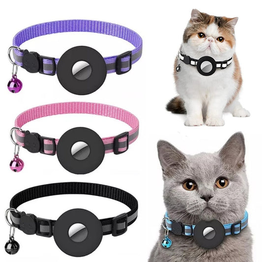 Reflective Pet Collar  with Waterproof Airtag Holder for Cat &  Dog Kitten Pupp